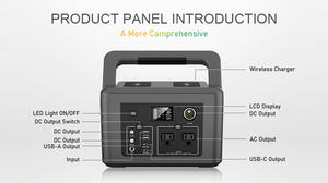 600W 500Wh 135200mAh 휴대용 캠핑 외부 리튬 배터리 팩 휴대용 발전소 순수 사인파 발전기 - Product Image 5