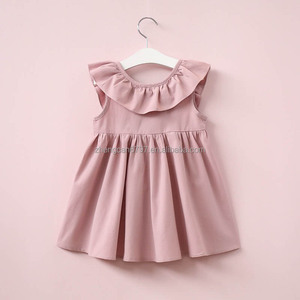 Beby Girl-ropa de verano para bebé, vestido plisado de princesa <span class=keywords><strong>Dr</strong></span>, sin mangas, con espalda descubierta y cuello de vaca - Product Image 4