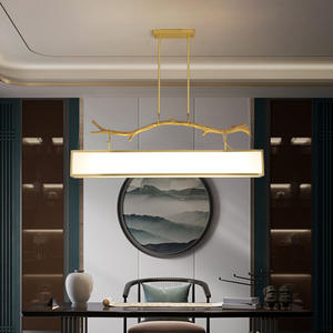 Lámpara de Techo Moderna de Estilo Chino, Totalmente en Cobre, para Comedor, Sala de Estar, Lámpara Colgante de Inspiración Zen para Estudio - Product Image 2