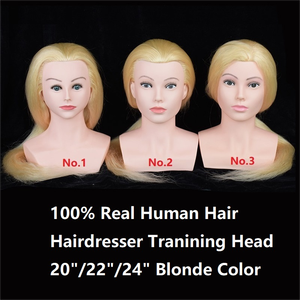Cabeza <span class=keywords><strong>de</strong></span> entrenamiento <span class=keywords><strong>de</strong></span> cabello humano 100%, maniquí <span class=keywords><strong>de</strong></span> práctica realista para colorear, con estilo <span class=keywords><strong>de</strong></span> <span class=keywords><strong>pelo</strong></span> <span class=keywords><strong>de</strong></span> hombro - Product Image 4