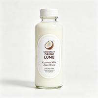 Étiquettes personnalisées Haoxuan pour bouteilles de lait de coco, étiquettes de boissons imprimées imperméables autocollantes, finition mate ou brillante