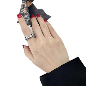 Anelli di Fidanzamento Intrecciati Tripli Promessa di Matrimonio Amore <span class=keywords><strong>Fede</strong></span> Speranza per Donne in Acciaio Inossidabile - Product Image 4