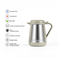 20oz Carafe Thermique 18/8 Isolation en Acier Inoxydable Portable Voyage Vide Café théière ensemble avec infuseur