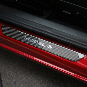 Copertura del davanzale della porta del pedale di benvenuto dell'auto per Tesla modello 3 - Product Image 4
