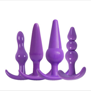4 buah/set mainan seks steker Anal masturbasi Dildo Plug Anal aman untuk pria wanita mainan <span class=keywords><strong>Dilator</strong></span> Anal untuk Gay - Product Image 5