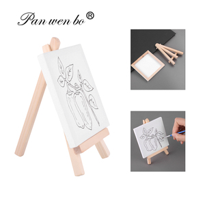 Panwenbo Kids Pre Drawn Mini Canvas and Easel Set Desktop Wooden Easel Canvas for Children Table <strong>Drawing</strong> - Product Image 6