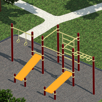 Barras de mono de calistenia de acero al aire libre para parque infantil equipo de entrenamiento paralelo Fitness