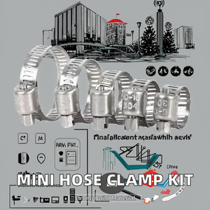 Fixed Water Pipe Stainless Steel Hose <b>Clamp</b> Accessories American Mini Hose <b>Clamp</b> Set Kit with 3-Year Warranty and OEM Support - Product Image 2