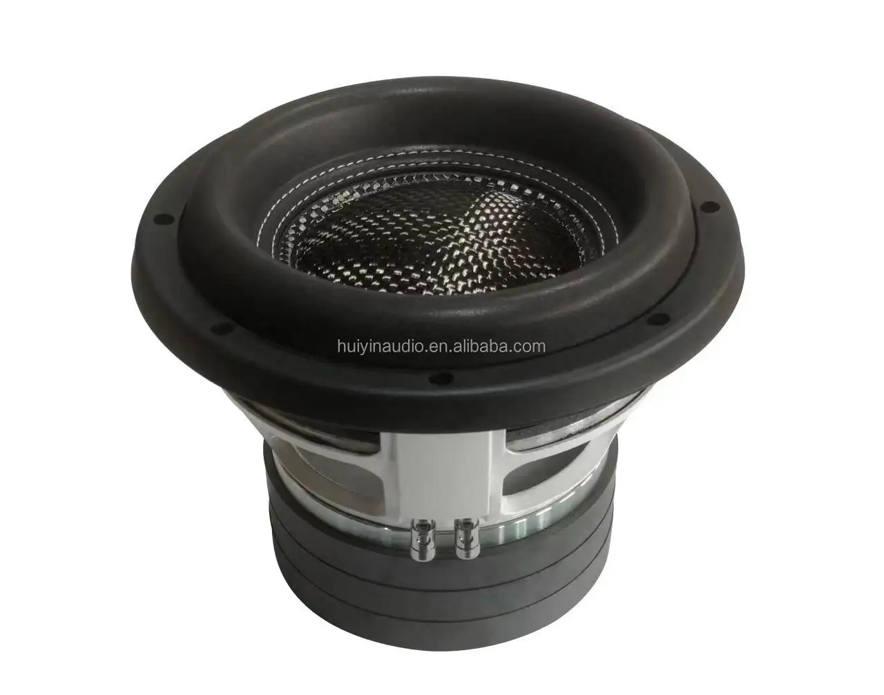 HUIYIN 1075-045E Version actualisée Haut-parleurs de caisson de basses 10 pouces pour voiture de compétition Haut-parleurs de basses profondes Dual 2 Ohm avec 1500W RMS