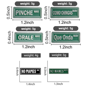 เข็มกลัดเคลือบลายการ์ตูนคำศัพท์ภาษาเม็กซิกัน  คำพูดภาษาสเปน  "Pinche Way No Mames <span class=keywords><strong>Wey</strong></span> Orale Way"  เข็มกลัดติดกระเป๋า เข็มกลัดติดปกเสื้อ ของขวัญเครื่องประดับตลกๆ - Product Image 2