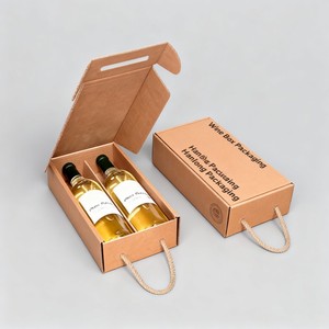 Tùy Chỉnh Thương Hiệu Thời Trang Xu Hướng Bao Bì Hộp In Kỹ Thuật Số Có Thể Tái Chế Rượu Sâm Banh Vận Chuyển Hộp Cứng Nhắc Mới Nhất Rượu Vang Đỏ Hộp - Product Image 2