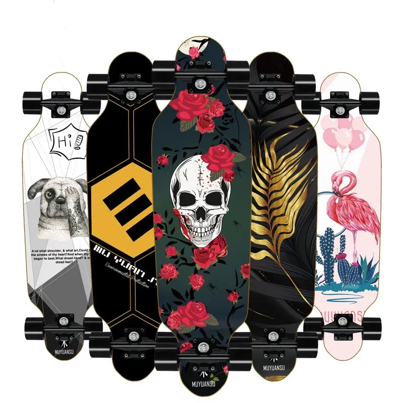 Longboard สเก็ตบอร์ดบอร์ดบอร์ดสตรีทแดนซ์บอร์ดเมเปิ้ลลองบอร์ด