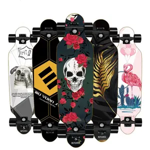 Longboard Skateboard Drop Through Freeride Skateboards Cruiser Maple Longboards Boys Girls Brush Street Dance Board