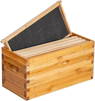 Boîte Nuc de ruche à alimentation automatique à 5 cadres revêtue de cire d'abeille 100% comprend des cadres de ruche et des fondations cirées