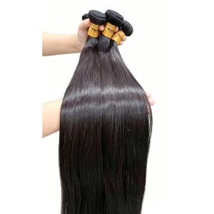 Paquetes de Cabello Liso Peruano 16A al por Mayor, Extensiones de Cabello Humano Virgen Natural para Mujer, Oferta de 1/3/4 Paquetes - Product Image 1