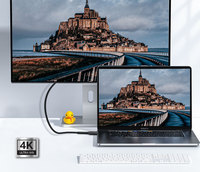 Câble de moniteur USB C 4K 60Hz 10 Gbps USB 3.1 Gen 1 Type C vers C 100W PD 5A Charge rapide Câble tressé en nylon pour MacBook Pro
