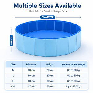 <span class=keywords><strong>Piscine</strong></span> pliable et portable pour chiens, en PVC durable et écologique, grande taille, pour salle de bain canine – Vente en gros - Product Image 3