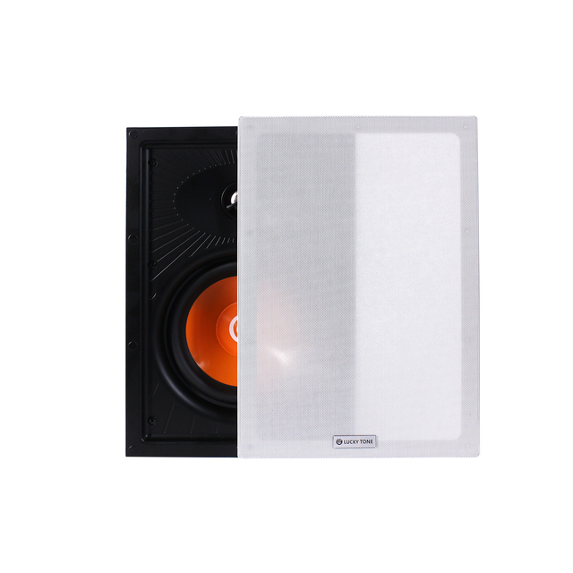 Smart Home Architectural In-Wall Speakers 6 Inch 80W Rimless Front and Surround Wall Speaker with 1 Woofer Bass 1inch Tweeter