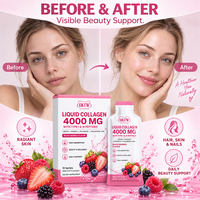 Boisson au collagène liquide OKTW 4000mg avec peptides de collagène pour une peau, des cheveux et des ongles éclatants – Complément beauté sain