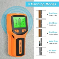 Détecteur mural 5-en-1 : Capteur multi-scanner numérique électronique pour bois, métal et câbles AC sous tension