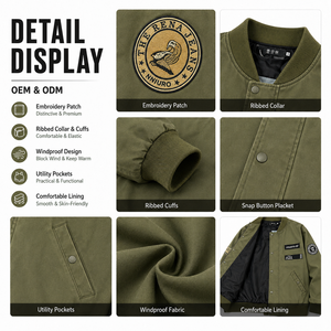 Chaqueta Casual de Invierno para Hombre, Estilo Varsity <span class=keywords><strong>Raiders</strong></span>, con Parches Bordados, Cálida, de Satén, con Cierre de Cremallera, Relleno de Poliéster, Recubierta - Product Image 5