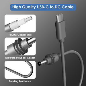 SZJIAHONG 1m Starlink Mini USB Type-C Câble d'alimentation CC Charge rapide 5A 3A avec gaine en PVC FCC CE approuvé pour les téléphones mobiles - Product Image 3