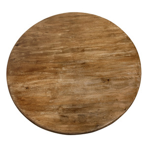 HMS 60 \ "Set tavolo da pranzo tradizionale con Base a piedistallo in legno massello arrotondato naturale assemblato con Lazy Susan Made in rovere di pino - Product Image 4