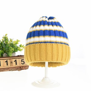 Automne et hiver 2-5 ans enfants coloré rayé chaud oreille Protection tricoté chapeau enfants à capuche - Product Image 6