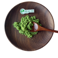 Poudre de jus d'herbe de blé en vrac, lyophilisée, soluble dans l'eau, naturelle, verte, pour smoothies et boissons vertes, vente en gros