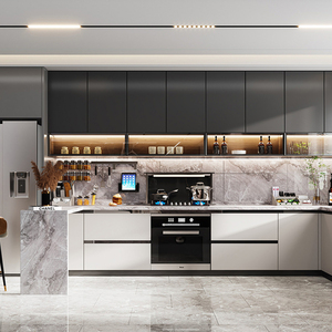 Set di Mobili da <span class=keywords><strong>Cucina</strong></span> Moderni Personalizzati in Legno Compensato e MDF, Design Gratuito per 48 Ore, <span class=keywords><strong>Isola</strong></span> <span class=keywords><strong>Cucina</strong></span> a L in Compensato, Prodotto in Cina - Product Image 4