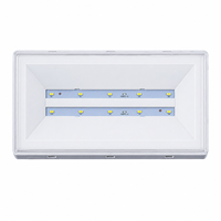 Panneau de sortie de secours LED rechargeable IP65 avec flèche droite et motif homme qui court