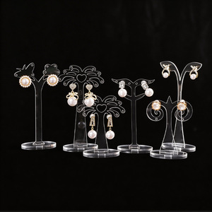 Soporte de exhibición de acrílico para pendientes <span class=keywords><strong>en</strong></span> stock, superventas transfronterizo, para transmisiones <span class=keywords><strong>en</strong></span> <span class=keywords><strong>vivo</strong></span>, para pendientes de botón, para colgar <span class=keywords><strong>en</strong></span> sesiones de fotografía - Product Image 4