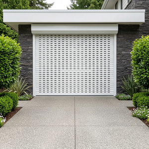 Porte de garage en acier perforé à flux d'air léger avec volet <span class=keywords><strong>roulant</strong></span> perforé pour commerces, maisons et restaurants - Product Image 1