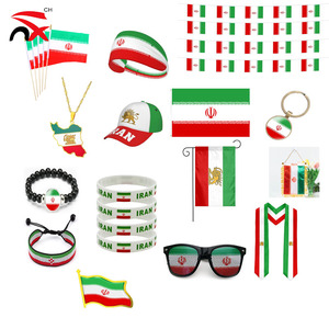 Custom Iran National Flag Souvenir Gift Kit Brucket Hat Slippers Tablecloth Scarf Mug Water Bottle for 2026 Football Game