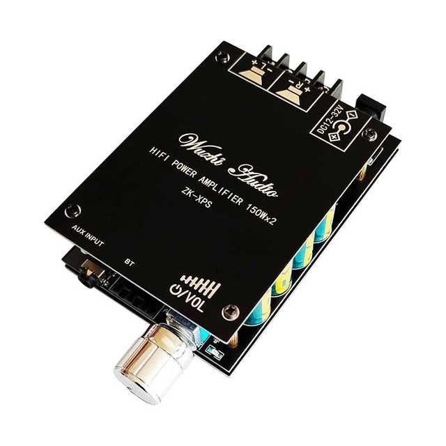 ZK-XPS 150W x2 HIFI BT5.0 Digital Audio Power Amplifier Board 2.0 Channel Stereo AMP AUX Wireless Music Wuzhi Audio
