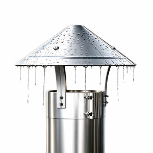 Cache-chimney traditionnel en acier inoxydable pour <span class=keywords><strong>cheminée</strong></span> et poêle, couvercle extérieur anti-reflux pour <span class=keywords><strong>cheminée</strong></span> extérieure - Product Image 2