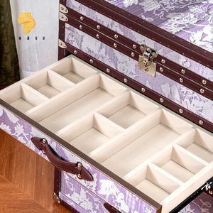 <span class=keywords><strong>Commode</strong></span> vintage <span class=keywords><strong>style</strong></span> coffre avec miroir, 4 tiroirs, en cuir microfibre et <span class=keywords><strong>bois</strong></span>, pour chambre à coucher et rangement de maquillage - Product Image 5