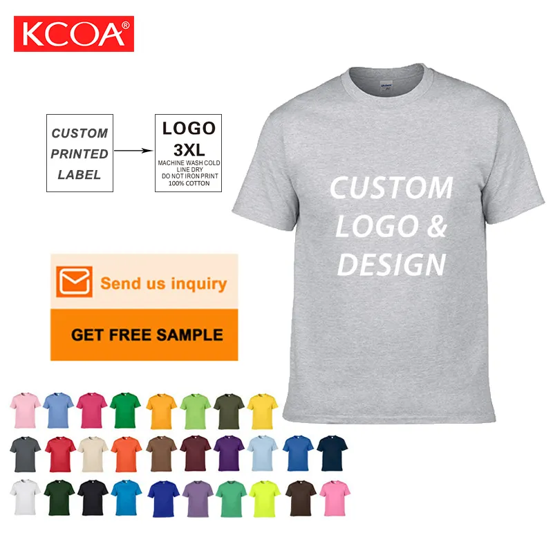 Impression de t-shirt personnalisé pour hommes avec logo personnalisé Impression de t-shirt simple surdimensionné T-shirts pour hommes grande taille