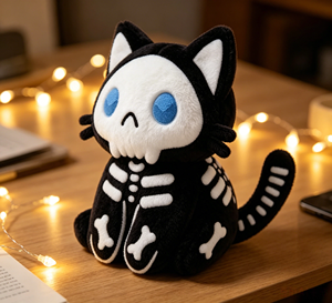 Peluche <span class=keywords><strong>de</strong></span> Gato Esqueleto Personalizado OEM ODM, Lindo y Espeluznante, Regalo <span class=keywords><strong>de</strong></span> Halloween y Día <span class=keywords><strong>de</strong></span> <span class=keywords><strong>Muertos</strong></span>, Venta al por Mayor Directa <span class=keywords><strong>de</strong></span> Fábrica - Product Image 5