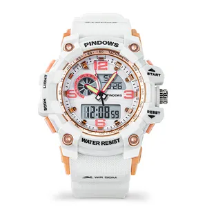 Пластиковые модные классические светящиеся водонепроницаемые спортивные часы наручные цифровые часы Китай оптовая продажа светодиодный дисплей дешевые 5ATM водонепроницаемые