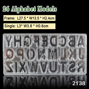 قالب شوكولاتة ثلاثي الأبعاد مصنوع يدويًا، قالب شوكولاتة مخصص على شكل قلب وحروف أبجدية ورموز الأبراج - Product Image 2