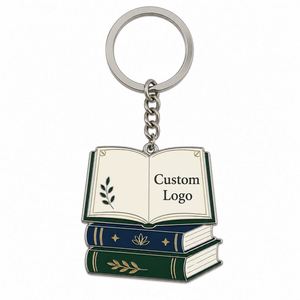 Llaveros Personalizados al por Mayor con Diseño de Logotipo, Recuerdos del Día Mundial del Libro, Promociones para Librerías, Llavero de Metal - Product Image 2