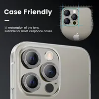 Protection d'écran en verre trempé gris titane pour objectif d'appareil photo avec protection de positionnement pour iPhone 18 17 16 15 Pro Max