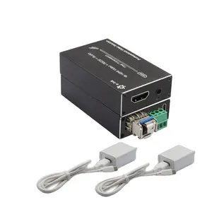 Mini 4K HDMI Extender trên sợi 60Hz video với RS232 và âm thanh bên ngoài HDMI thu phát quang