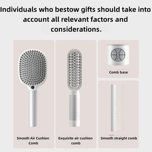 Ladies Anti-Static Air Cushion Hair Comb Universal for Hair Home&Travel Use with Scalp Massage &Press Function <b>Gift</b> <b>Box</b> Included - Product Image 5