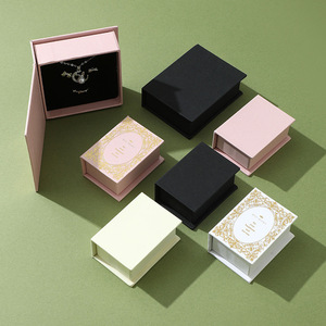 Caja de Regalo de Papel, Caja de Envío con Lámina Dorada, Caja de Embalaje Rígida, Estuche con Cajón para Joyería y Calcetines - Product Image 2