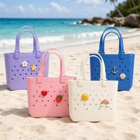 Sac de plage en EVA, sac de plage en caoutchouc, sac de plage en silicone anti-chute, sacs d'été, sacs de plage avec logo, sangles amovibles, prix d'usine
