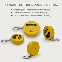 Cendrier miniature en métal de poche en gros avec couvercle coulissant rotatif, porte-cendres portable pour voyage en extérieur
