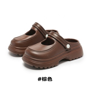 Mode femmes muller chaussures avec talon haut bricolage sabots pour femme en plein air et salle de bain sandales en peluche chaussures d'infirmière - Product Image 2