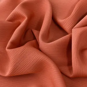 Wholesale nida fabric high quality hand feeling Muslim female dress material 100% polyester crepe fabric for abaya turkey fabric